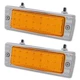 47-53 Chevy Truck LED Amber Stainless Park Light Turn Signal Lens Assembly PAIR