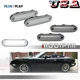 4X Clear Front + Rear White LED Side Marker Light For 1990-2005 Mazda Miata MX-5