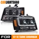 FIT FOR 2007-2014 CHEVY TAHOE SUBURBAN AVALANCHE LED DRL HEADLIGHT LAMPS PAIR