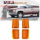 4X Amber Front Side Marker Lights Kit For 1988-1993 Chevy Truck Pickup C/K 1500
