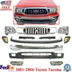Front Grille + Bumper Chrome & Headlights Kit For 2001-2004 Toyota Tacoma