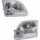 For Ford F-150 Headlight 2001 02 03 2004 Pair w/ Bulbs FO2502211 + FO2503211