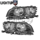 Left Right Sides Pair Head Lights for 1999-2001 BMW 323i 325i 328i 330i Sedan