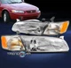 For 1997 1998 1999 Toyota Camry Replacement Headlight w/Corner Lamp Chrome LH+RH