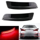 2x LED Rear Smoke Bumper Reflector Stop Brake Light For 13-18 Lexus GS350 GS450h
