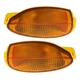 For Buick LeSabre 2000-2005 Park Lights Driver Passenger Side Pair Amber Lens
