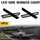 For 2008-2014 Dodge Challenger Bumper Side Marker Lamps Lights Smoked Lens 4pcs For 2008-2014 Dodge Challenger Bumper Side Marker Lamps Lights Smoked Lens 4pcs
