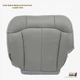 2001 2002 Chevy Silverado 1500 1500HD Driver Side Bottom Leather Seat Cover Gray
