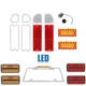 69-70 Chevy GMC Truck LED Red Tail Marker Park License Amber Lamp Lenses Set NH