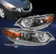 For 09-14 Acura TSX [HID Type] Projector Headlight Headlamp Lamp Black LH+RH Set