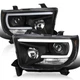 Black Fits 2007-2013 Toyota Tundra 08-17 Sequoia Led Bar Projector Headlights