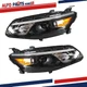 Headlight For Chevy Malibu 2016 17 18 Clear Black Housing Right&Left Side LH+RH