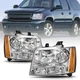 Pair For 2007-2014 Chevy Avalanche Suburban Tahoe Chrome Headlights Assembly Set