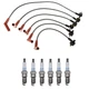 Denso Wire Set 8mm & 6 Platinum TT Spark Plugs 0.040 Kit For Ford 4.0L V6 VIN X