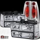Fit 94-98 GMC C10 Pickup Sierra Chrome HeadLIGHT Bumper Corner LIGHT+Tail Lamp