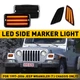 For 1997-2006 Wrangler Jeep Smoke TJ Bumper Signal Fender Side Marker Light 4PC