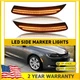 Fit 2015 2016 Chrysler Smoked 2017 200 Front Bumper Signal Marker Side Light Set