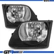 1997-2003 Ford F150 97-02 Expedition Black OE Replacement Headlights Pair