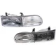 Driver and Passenger Side Headlights For Ford Taurus 1992-1995 Halogen w/ Bulb/s