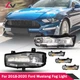 Pair Fog Lights 2018-2023 For Ford Mustang LED Turn Signal Sequential Front Lamp