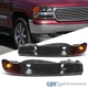Fits 1999-2006 GMC Sierra 2000-2006 Yukon XL Black Bumper Signal Parking Lights