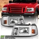 For 2001-2011 Ford Ranger Pickup LED Tube Chrome Headlights Headlamps Left+Right