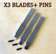 NEW FORD F150 F250 FUSION FLIP KEY REMOTE UNCUT BLADE + PINS HU101 (PACK OF 3) 