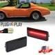 2PCS Smoked Lens Red LED Rear Side Marker Lights For 1974-1979 Chevy Corvette C3