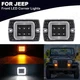 Fits Jeep 1987-1995 Wrangler YJ Clear Switchback LED DRL Turn Signal Lights 2PCS