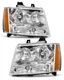 Pair Headlights Assembly For 2007-2014 Chevy Suburban Tahoe Avalanche Headlamps