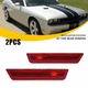 Red For 2011-2014 Dodge Charger Rear Bumper Side Marker Signal Lights Red Lens V Red For 2011-2014 Dodge Charger Rear Bumper Side Marker Signal Lights Red Lens V