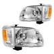 Left+Right Pair For 2001 2002 2003 2004 Toyota Tacoma Amber Headlights Assembly