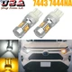 2x LED 7443 Switchback Turn Signal Light DRL Bulbs For Toyota RAV4 4Runner Etc