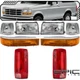 Halogen 8-Piece COMBO fits FORD 92-96 BRONCO 90-97 F150 F250 F350