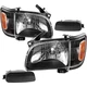 6Pcs For 2001 2002 2003 2004 Toyota Tacoma Black Headlights RH+LH& Corner Light