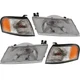 Front Headlight + Corner Light Left & Right Side For 1995-1998 Nissan Sentra