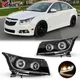 Black Clear Headlights For 2011-2015 Chevy Cruze LED DRL Projector Headlamp PAIR Black Clear Headlights For 2011-2015 Chevy Cruze LED DRL Projector Headlamp PAIR