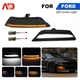 Dynamic Smoked LED Front Turn Signal Lights DRL Lamps For 2015-2017 Ford Mustang