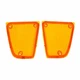 New Pair Of Amber Parking Light Lens Trim Parts Fits Chevrolet Corvette A5310