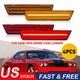 4x For 2008-2014 Dodge Challenger Front Rear Bumper LED Side Marker Lights