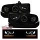 Smoke Fits 1998-2004 Chevy S10 Blazer LED Halo Projector Headlights+Bumper Lamp