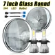 For Mazda RX-7 FB 1978-1985 7" Round Glass Headlight Housing H4 LED Pair