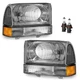 Pair Headlights For 1999-2004 Ford F250 F350 F450 Super Duty Excursion W/Bulbs