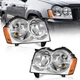 Pair Headlights Assembly For 2005-2007 Jeep Grand Cherokee 4-Door Headlamps