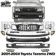 Front Bumper Kit Primed + Grille + Headlights For 2001-2004 Toyota Tacoma 2WD