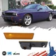 Amber Plastic Lens Front Side Marker Lamp Housing For 2008-2014 Dodge Challenger