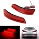 Red Lens LED Rear Bumper Reflector Tail Stop Brake Light For 2013-18 Lexus GS350