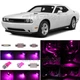 5pcs Pink/Purple LED Interior Light Package Fit For 2008-2014 Dodge Challenge