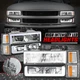 [LED DRL]For 94-98 Chevy C10 C/K 1500 2500 Headlights Bumper Corner Lamps Chrome