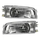 PAIR OF HEADLIGHTS FITS MITSUBISHI MIRAGE DE 1998 1999 2000 BY MR476690 MR476689